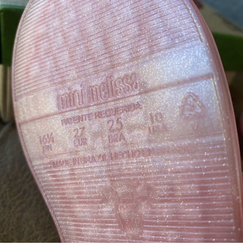 Mini Melissa Mar Strappy Pink Glitter Sandals 10 NIB - Picture 7 of 9